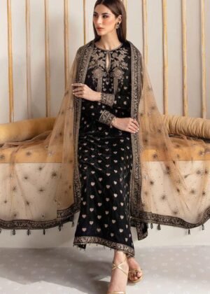 Emaan Adeel Velvet Suit Embroidery