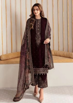 Jazmine velvet embroidery suit