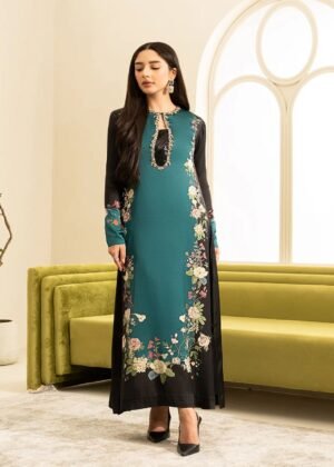 Lulusar Silk Dress with Adda Work