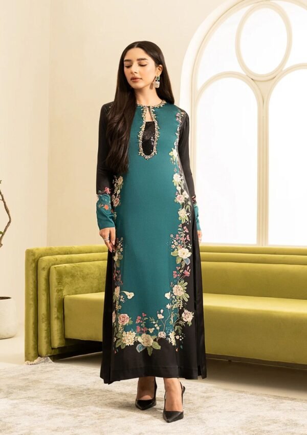 Lulusar Silk Dress with Adda Work