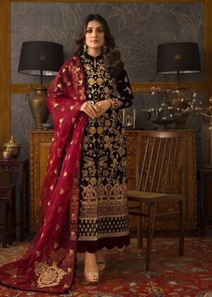 Zainab Chottani Velvet embroidered formal dress